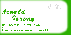 arnold horvay business card